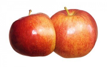 фрукты, яблоки, красные, белый фон, плоды, спелые