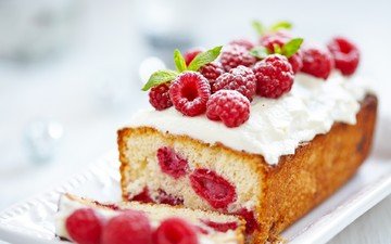 крем для торта, малина, ягоды, сладкое, выпечка, десерт, кекс