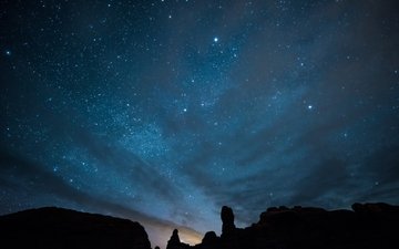 небо, ночь, звезды, национальный парк арки, diana robinson