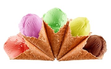 мороженое, цвет, рожок, десерт, вафли