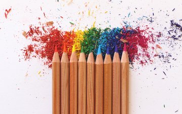 краски, карандаш, цветные карандаши