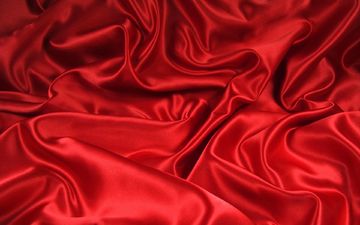 красный, ткань, шелк, складки, текстиль