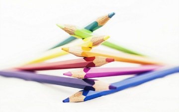 карандаши, цветные, канцпринадлежности