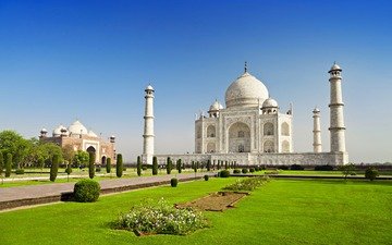 архитектура, индия, тадж-махал, мавзолей-мечеть, агра