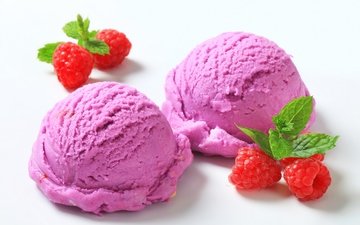 малина, мороженое, ягоды, лесные ягоды, мороженное, десерт