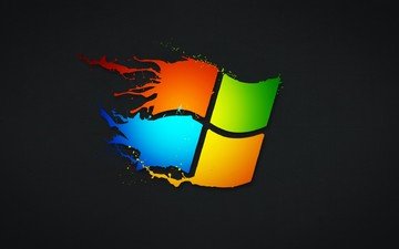 цвета, краски, логотип, windows 7