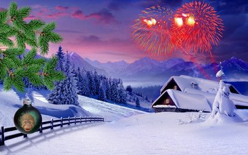 снег, новый год, зима, праздник, 2016.