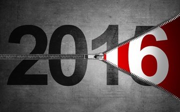новый год, молния, цифры, 2016