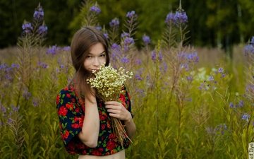 цветы, девушка, улыбка, фотограф, илья кладь, ilya klad, фотосъемка