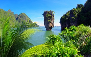 скалы, пейзаж, море, тайланд