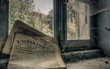 окно, газета, old news