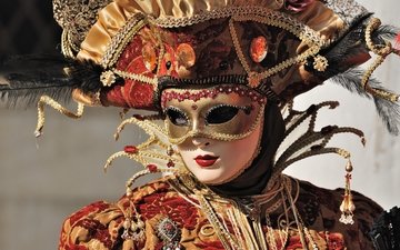 маска, венеция, костюм, карнавал