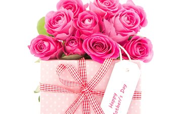 розы, подарок, 8 марта, бант, роз, букеты