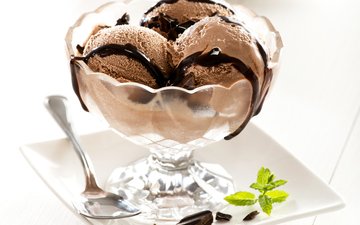 мороженое, шарики, шоколад, мороженное, десерт, в шоколаде