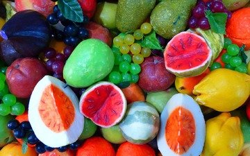виноград, фрукты, апельсины, персик, лимоны, мыло, дыня, лимоны является отличным обои для рабочего ст