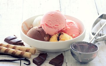 мороженое, сладости, шарики, шоколад, мороженное, десерт, в шоколаде, фруктовое