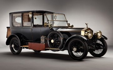 ретро, автомобиль, призрак, серебреный, роллс-ройс, 1915, fantom
