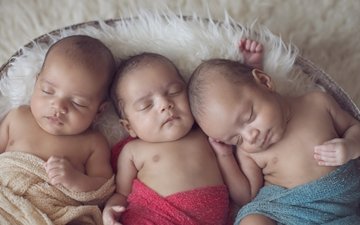 сон, спокойствие, малыши, трио, милые, младенцы, тройня, близнецы