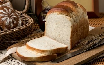 хлеб, колоски, выпечка, булочка, хлебобулочные изделия