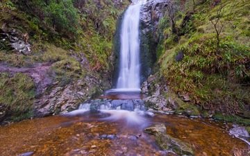 камни, водопад, обрыв, ирландия, glenevin waterfall, clonmany