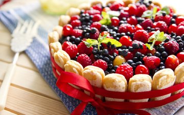 малина, ягоды, вишня, сладкое, выпечка, десерт, пирог, смородина, ягодный пирог, kateryna artyukhova