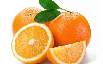 макро, фрукты, апельсины, белый фон, цитрусы