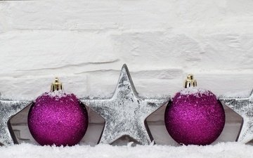 снег, новый год, шары, рождество, декорация, счастливого рождества, holiday celebration