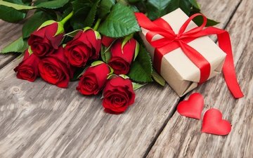 бутоны, розы, подарок, романтик, краcный, день святого валентина,  цветы, роз, влюбленная, красные розы, сердечка, valentine`s day