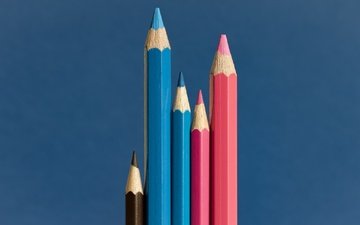 фон, разноцветные, карандаши, the happy family