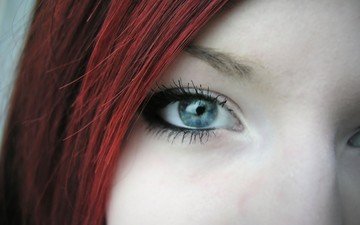 глаза, девушка, портрет, рыжая, волосы