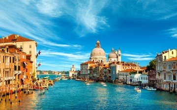 вода, город, венеция, италия, гранд-канал