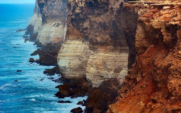 природа, скала, океан, обрыв, австралия, штат южная австралия