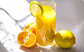 свет, фрукты, лимон, мандарин, цитрусы, сок, солнечный свет, лимонад, photo mix