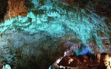 сша, пещера, нью-мексико, карлсбадские пещеры, carlsbad cavern, сталактиты