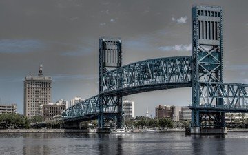 река, мост, флорида, штат флорида, main street bridge
