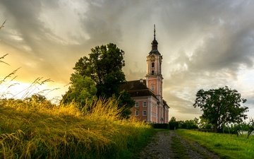 церковь, германия, баден-вюртемберг, maurach, birnau