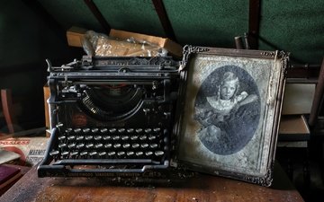 фото, фон, ретро, фотография, печатная машинка, пишущая машинка