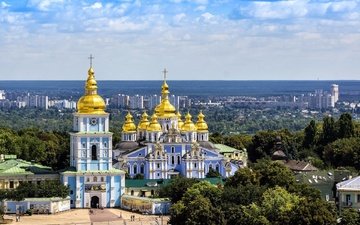 город, церковь, украина, киев, михайловский златоверхий монастырь, киевский патриархат, украинская православная церковь