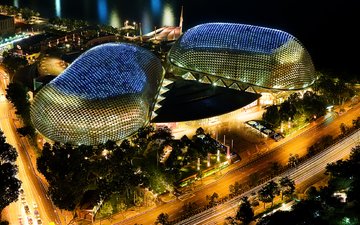 здание, театр, сингапур, эспланада, esplanade theatres