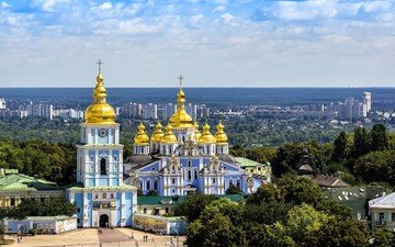 город, церковь, украина, киев, михайловский златоверхий монастырь, киевский патриархат, украинская православная церковь