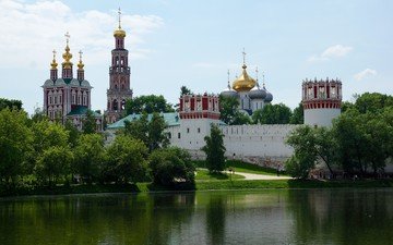 москва, россия, монастырь, новодевичий монастырь