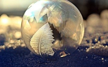 зима, макро, мороз, пузырь, мыльный пузырь, eiskristalle, семка, зимой