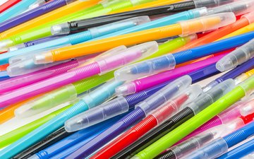 разноцветные, ручки, канцелярия