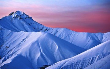 небо, горы, снег, природа, зима, пейзаж, альпы, рельеф, горный хребет