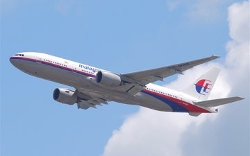 небо, облака, самолет, боинг, авиатехника, 9m-mre, boeing 777-200, malaysia airlines