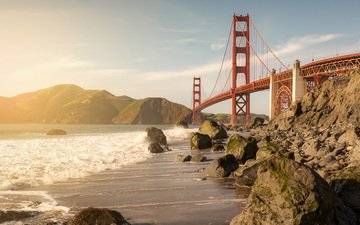 мост, сан-франциско, калифорния, золотые ворота
