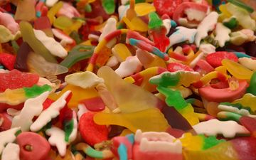 разноцветные, конфеты, сладкое, мармелад, жевательный мармелад
