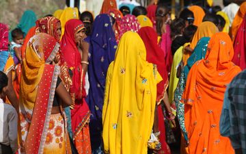 люди, женщины, индия, сари, традиционная одежда