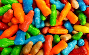 разноцветные, конфеты, фигурки, сладкое, мармелад, жевательные конфеты