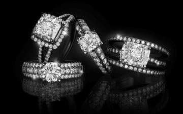 кольцо, черный фон, кольца, бриллианты, бриллиант, ювелирные изделия, драгоценный камень